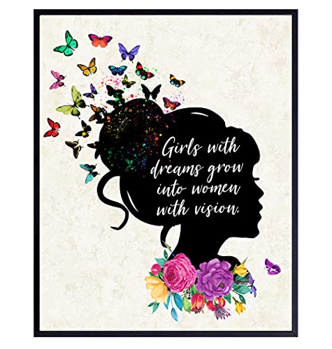 Inspirational Motivational Girls Room Decor - Positive Quotes Sayings ...